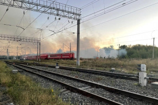 В Пензе разгорелся пожар на железнодорожной станции