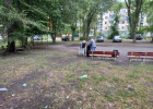 В Ленинском районе Пензы очистили от мусора детские площадки