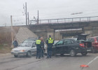 Жесткое ДТП с участием двух машин собрало пробку у Бригадирского моста в Пензе