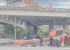 В Пензе упавший на дорогу строительный кран попал на видео