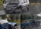 В жесткой аварии на улице Захарова в Пензе разбились две машины