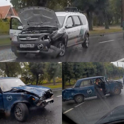 В жесткой аварии на улице Захарова в Пензе разбились две машины
