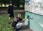 В Октябрьском районе Пензы закрасили надписи с рекламой наркотиков
