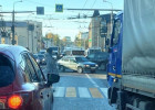 Центр Пензы встал в пробке из-за автомобильной аварии