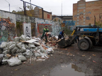 Железнодорожный район Пензы очистили от несанкционированных навалов мусора