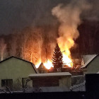 В Пензенской области жуткий пожар уничтожил срубовую баню