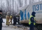 В Пензенской области столкнулись фургон и фура, есть погибший. ВИДЕО