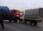 В Пензе из-за ДТП с фургоном и автоцистерной встала в пробке улица Измайлова