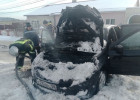 В Пензенской области сгорела легковушка, есть пострадавший