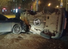 Момент жесткого столкновения двух легковушек в центре Пензы попал на видео