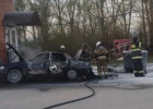 В Пензе автомобиль вспыхнул прямо на газовой заправке