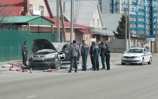 Инцидент с полыхающем кроссовером прокомментировали в пензенском ГУ МЧС