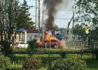 В селе под Пензой сгорел легковой автомобиль. ВИДЕО