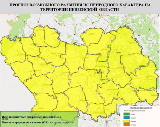 Во всех районах Пензенской области прогнозируется 3 класс пожарной опасности