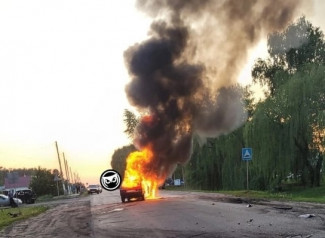 Очевидцы сообщают о жутком огненном ДТП в Пензенской области