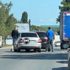 На улице Злобина в Пензе образовалась пробка из-за аварии