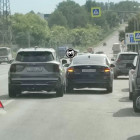 На трассе М5 в Пензе образовалась пробка из-за тройного ДТП