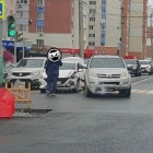 На улице Пушкина в Пензе образовалась пробка из-за аварии