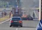 На трассе в Пензенской области огонь уничтожил легковой автомобиль