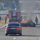На трассе в Пензенской области огонь уничтожил легковой автомобиль