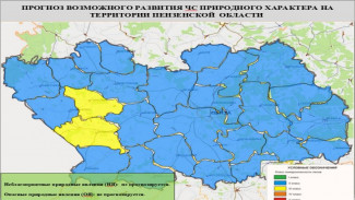 В 2 районах Пензенской области прогнозируется третий класс пожарной опасности