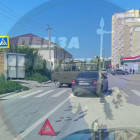 В Пензе иномарку раскурочило после столкновения с УАЗом
