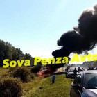 Появилось видео с места жуткого ДТП в Пензенской области, где заживо сгорел человек