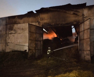 В Пензенской области случился крупный пожар на территории села Лопатино