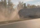 В Каменском районе фура слетела с дороги 