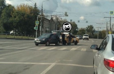 В Пензе две улицы встали в пробке из-за аварии с такси