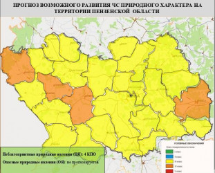 Четвертый класс пожарной опасности прогнозируется в 4 районах Пензенской области