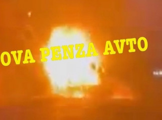 В Пензенской области огонь уничтожил грузовик. ВИДЕО