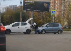 В Октябрьском районе Пензы образовалась пробка из-за аварии