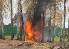 Опубликовано видео с места аварии в Пензе, где заживо сгорел человек