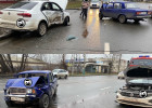 На улице Калинина в Пензе в жутком ДТП изуродовало две легковушки