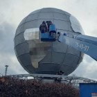 В Пензе продолжаются работы по реконструкции монумента Глобус